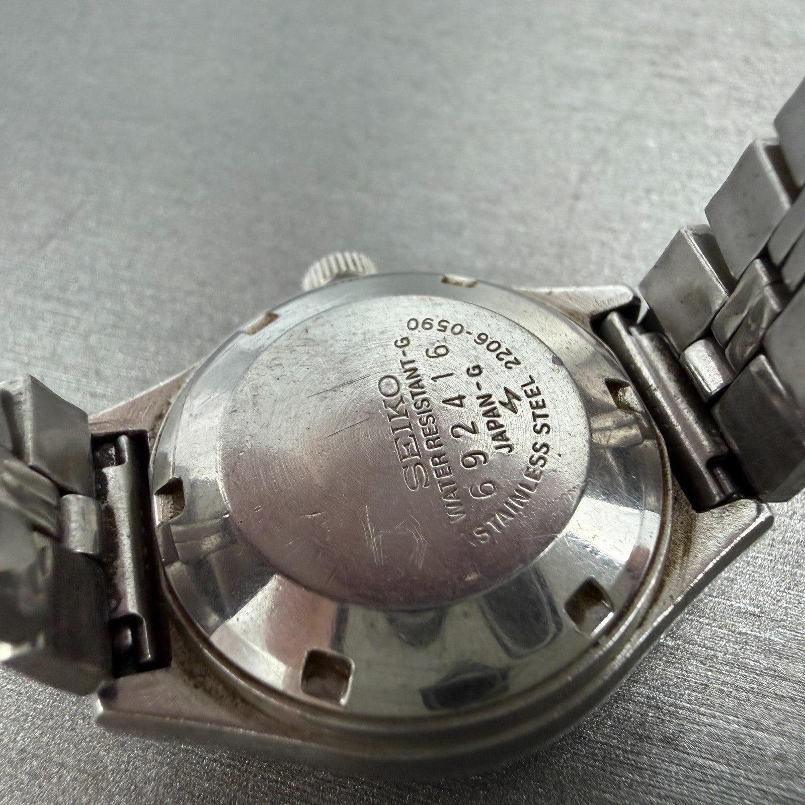 Seiko Automatic Watch Women 26mm Green Dial Steel Daydate 2206-0590 PARTS10