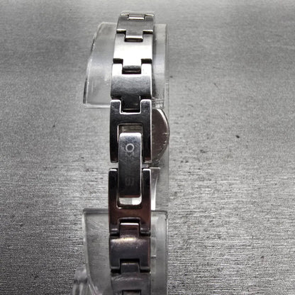 Seiko Watch Women 17mm White Dial Two Tone Oval 1N00-0KG0 New Battery Vintage7
