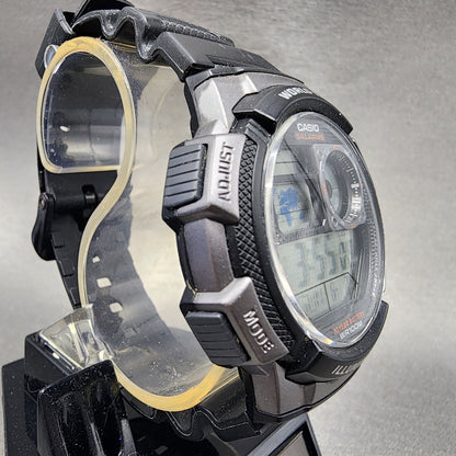 Casio AE1000W Watch Men 41mm Digital Black Gray Tone World Time Alarm New batt4
