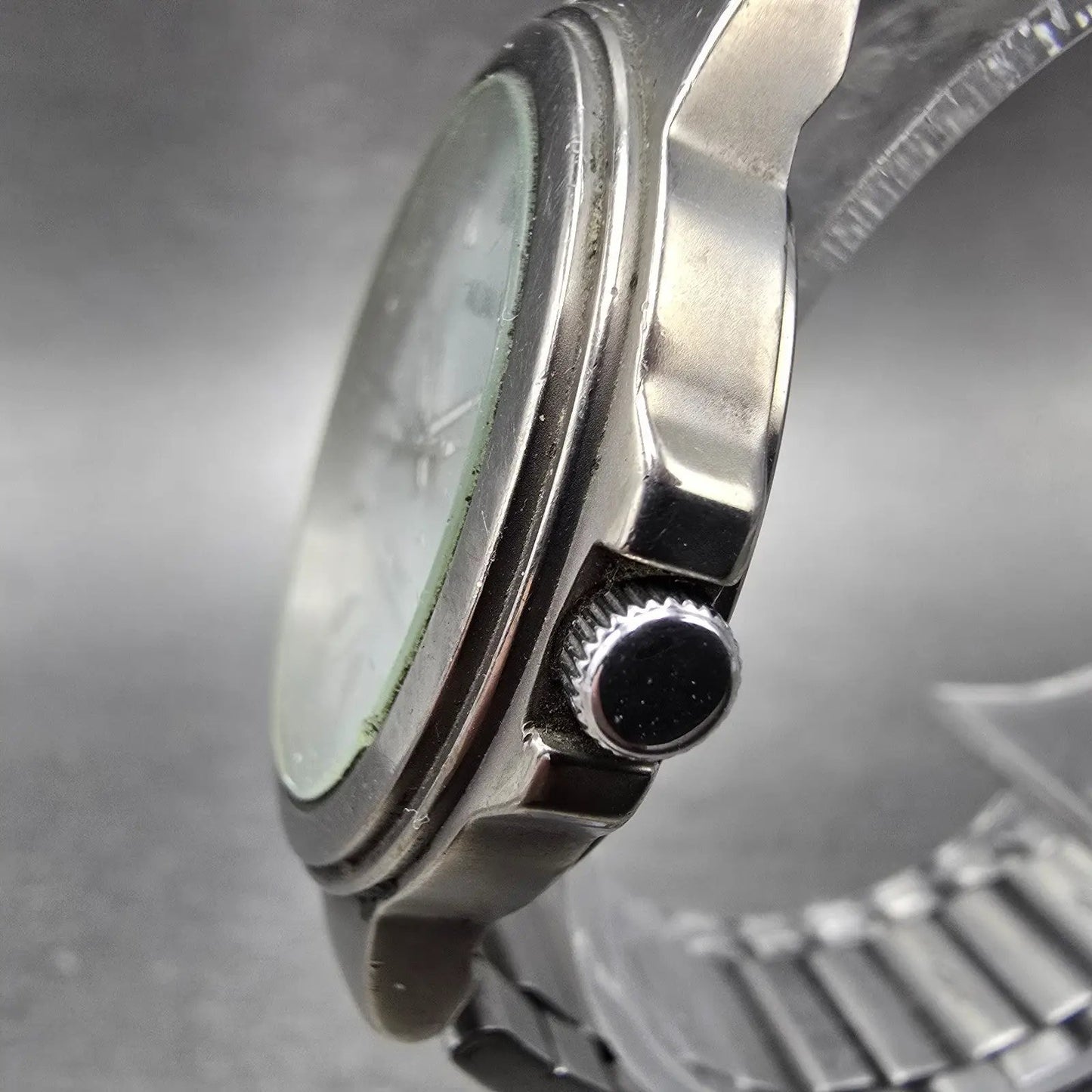 Seiko Alba Titanium Watch Men 35mm Silver Dial Silver Tone V501-0DN0 New Batt JN2