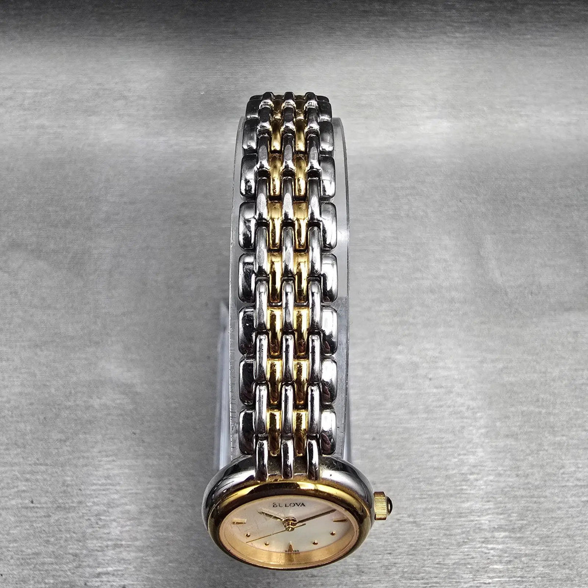 Bulova Watch Women 23mm MOP Dial Two Tone Round 98L150 New Battery4