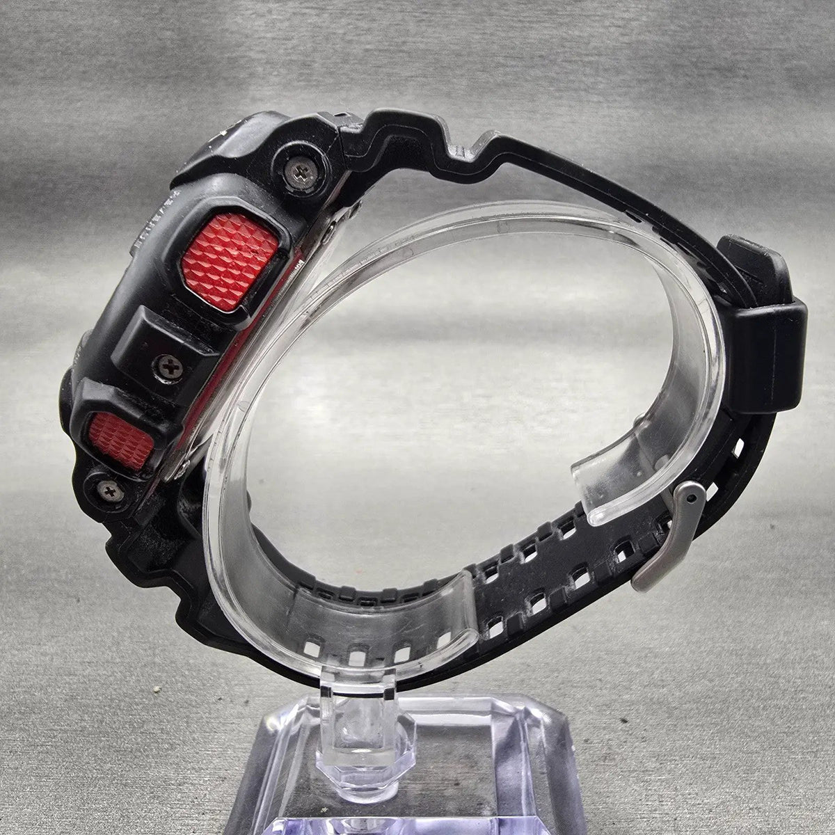 Casio G-Shock GA-100 Watch Men 51mm Black Red Chronograph Alarm New Battery P6