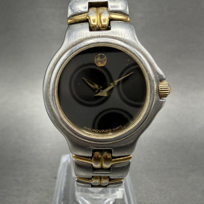 Movado Museum Watch Women 26mm Black Dial Two Tone Round 81.A1.827 New Battery0