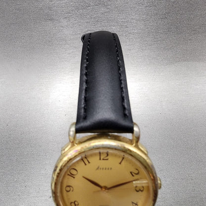 Seiko Avenue Watch Unisex 31mm Gold Dial Gold Tone Date Round 5H226150 New Batt4