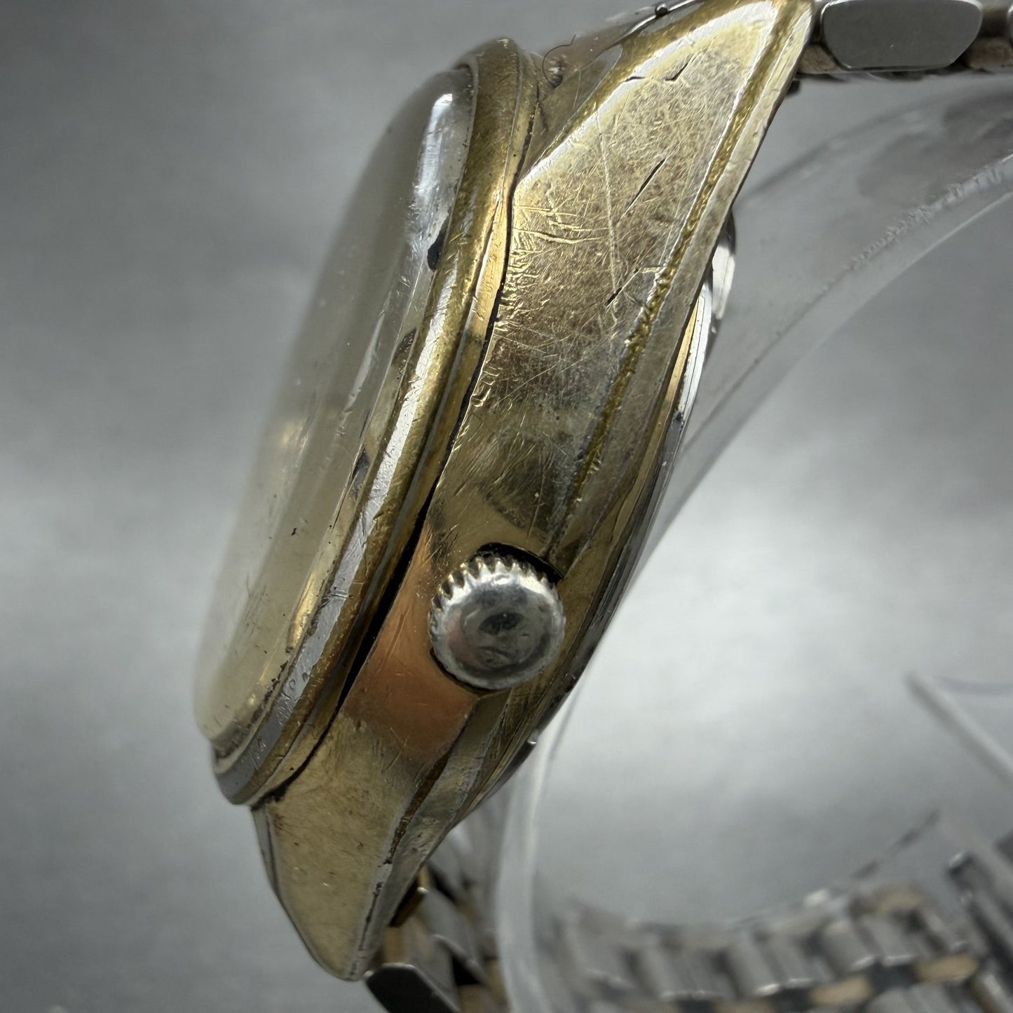 Seiko 3003 Quartz Watch Men 36mm Champagne Dial Gold Tone Daydate 38637049 PART3