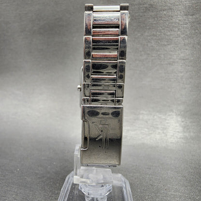 Seiko Lukia Tank Watch Women 20mm Pink Dial Silver Tone Rectangle New Battery7