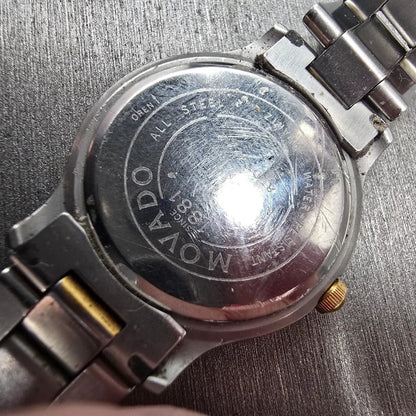 Movado Museum  junior sport Watch Women 28mm Black Dial Two Tone Round New Batt10