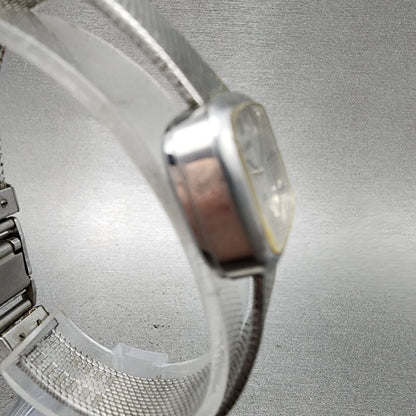 Rado Silky Watch Women 22mm Silver Dial Stainless Steel Rectangle Manual Wind3