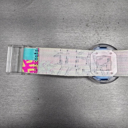 Swatch Pop Photofish Watch Women 47mm Blue Dial Round PWN101 New Battery VTG13