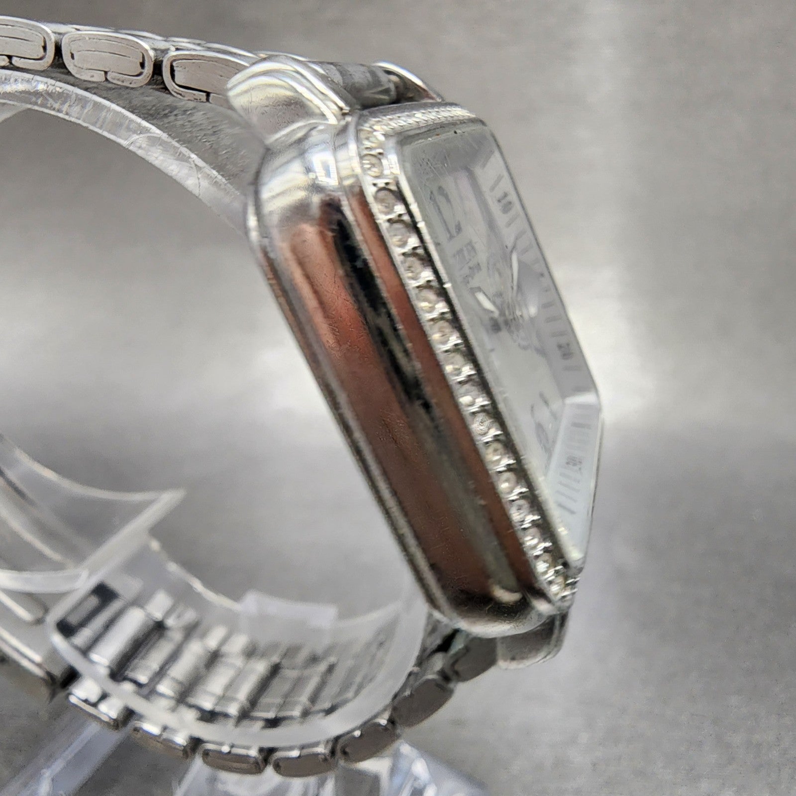 Citizen EcoDrive Tank Watch Women 32mm MOP Dial Silver Tone Daydate Runs3