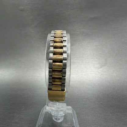 Seiko SQ Watch Women 24mm Silver Dial Two Tone Daydate 8523-0050 New Battery HJ77