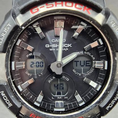 Casio G-Shock GAS-100 Watch Men 48mm Black Silver Analog Digital Solar Alarm1