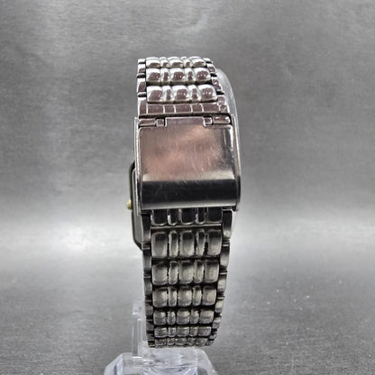 Seiko Tank Watch Men 27mm Silver Dial Two Tone Rectangle V701-5K90 PARTS Vintage8