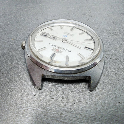 Orient AAA Deluxe Watch Men 36mm White Dial Silver Tone Daydate Automatic PARTS5