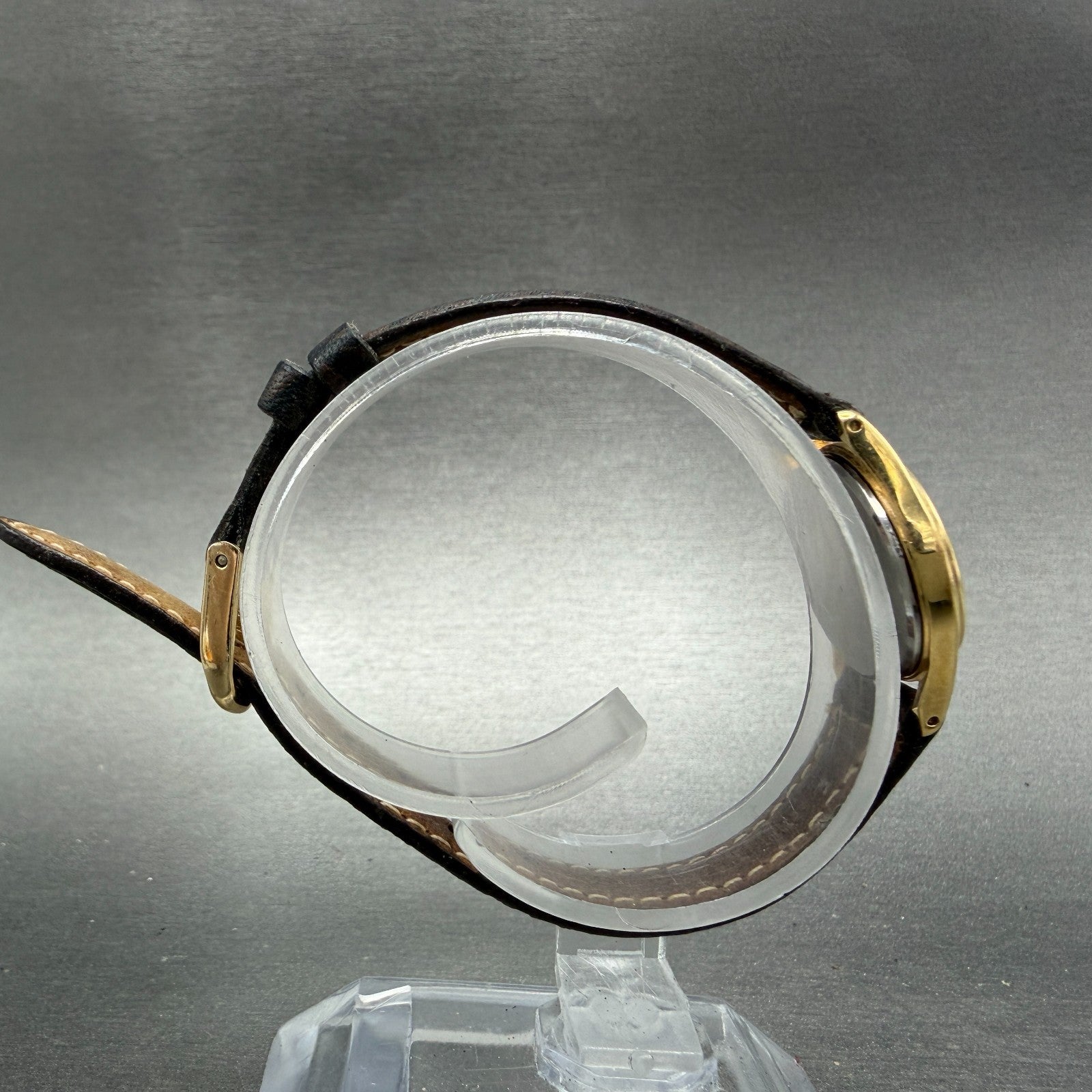 Seiko Watch Women 21mm Champagne Floral Dial Gold Tone Round 4N00-0608 New Batt8