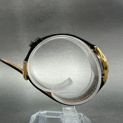 Seiko Watch Women 21mm Champagne Floral Dial Gold Tone Round 4N00-0608 New Batt8