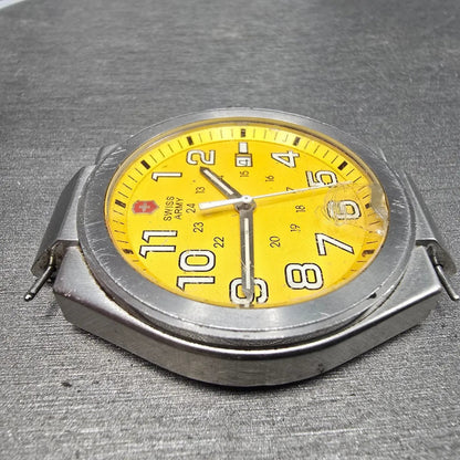Victorinox Swiss Army Convoy Watch Men 42mm Yellow Dial Stee Date 241164 PARTS4