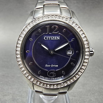 Citizen Silhouette Eco-Drive Watch Women 29mm Blue Dial Steel Date FE1140-86L JP0