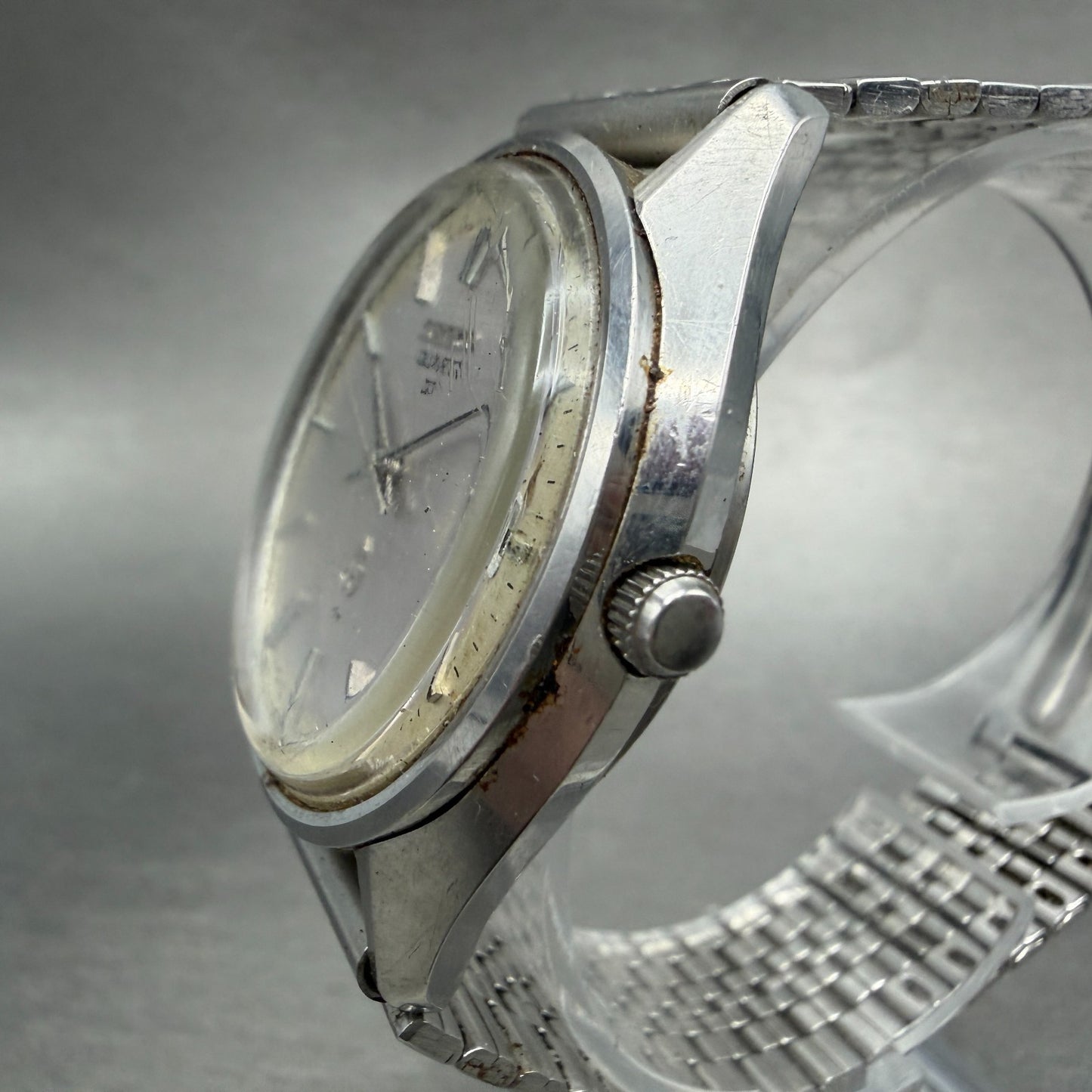 Seiko QT Watch Men 36mm Silver Dial Silver Tone Date Round 0822-8020 New Battery2