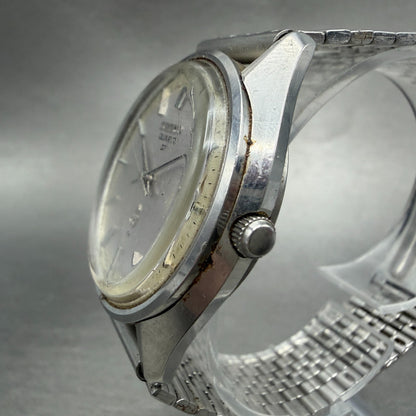 Seiko QT Watch Men 36mm Silver Dial Silver Tone Date Round 0822-8020 New Battery2