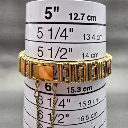 Seiko Watch Women 12mm Gold Dial Gold Tone Oval 1E20-5179 New Battery Vintage9