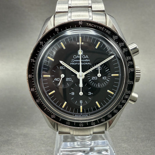 Omega Speedmaster Watch Men 42mm Black Dial Steel Chronograph Manual 3572.500