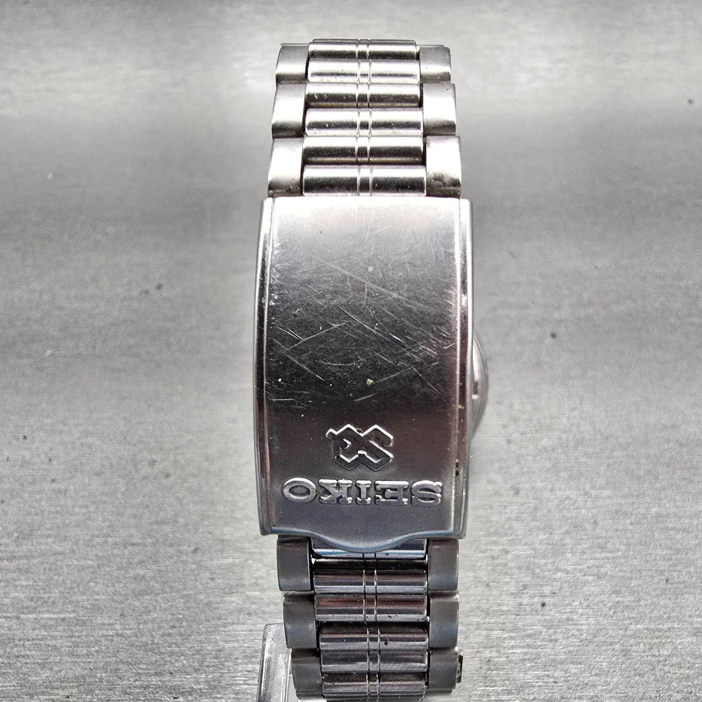 Seiko SQ Watch Men 36mm Silver Dial Silver Tone Daydate Round 5Y23-7029 New Batt9