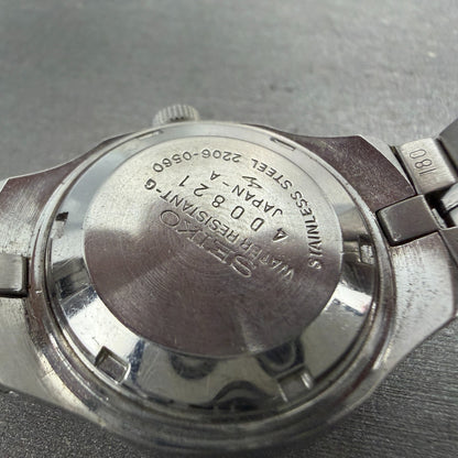 Seiko Automatic Watch Women 26mm Rose Dial Silver Tone Daydate 2206-0560 Runs9