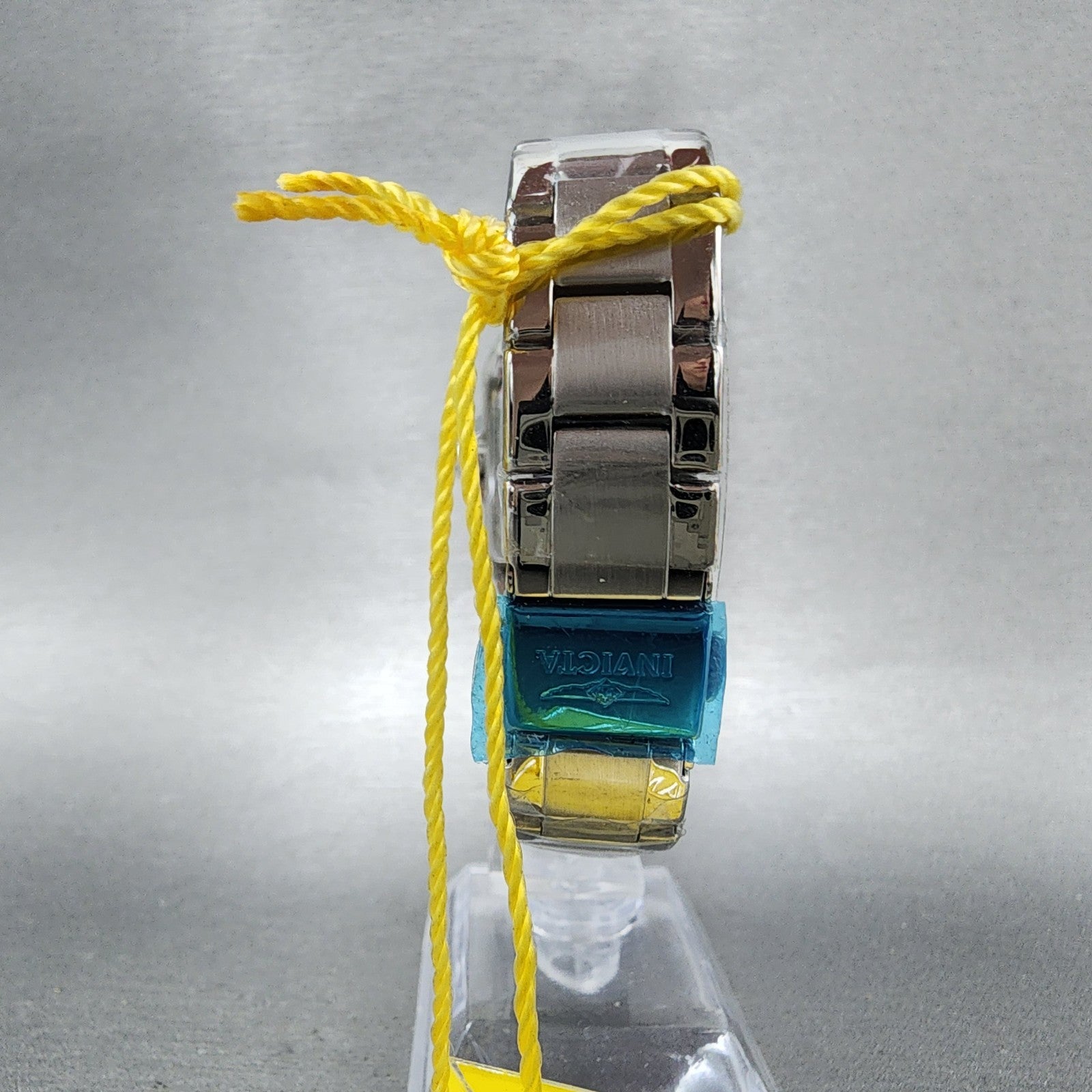 Invicta Lupah Watch Women 26mm Yellow Dial Silver Tone Rectangle 24115 New Batt7