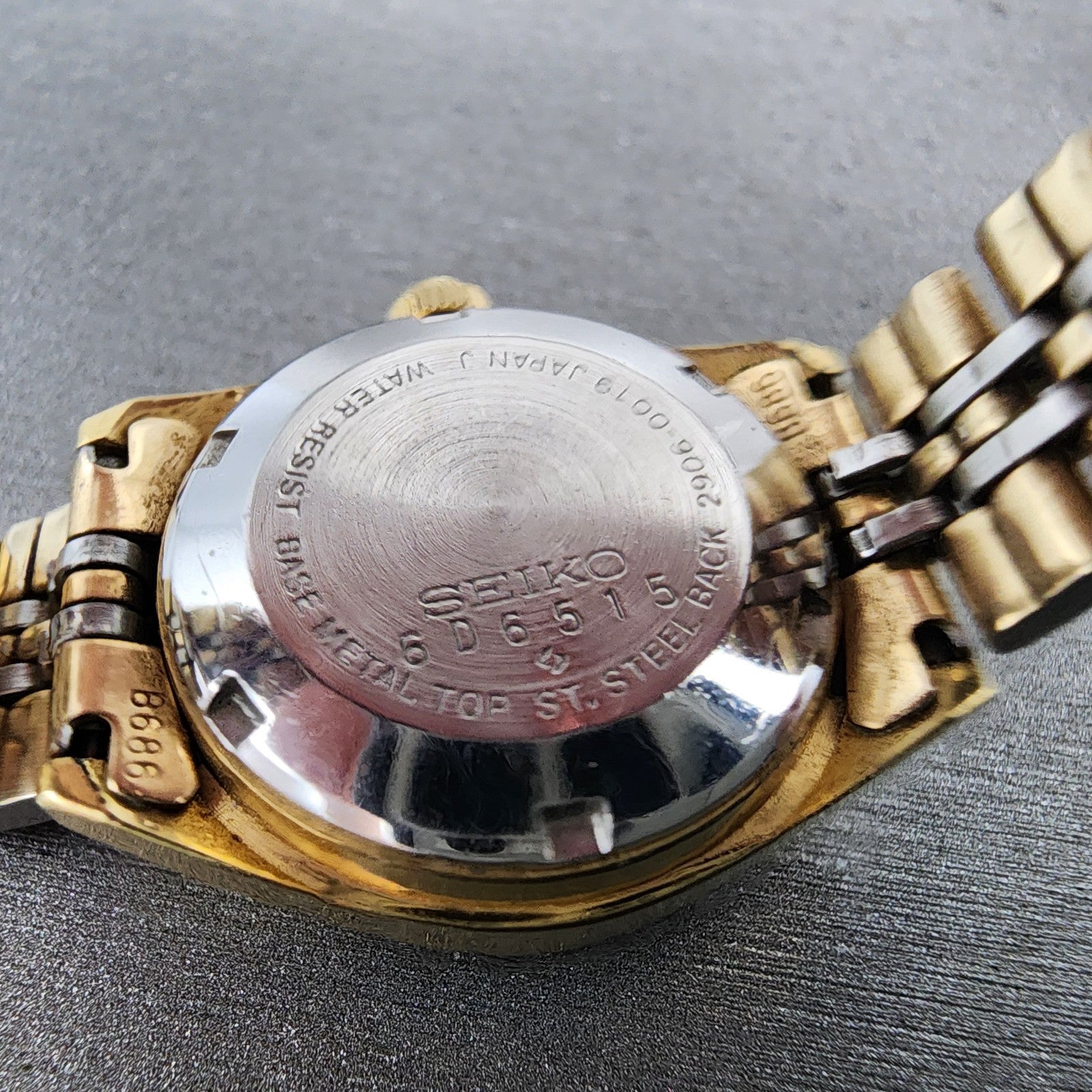 Seiko Automatic Watch Women 24mm Silver Dial Gold Plated Daydate Round Runs VTG9