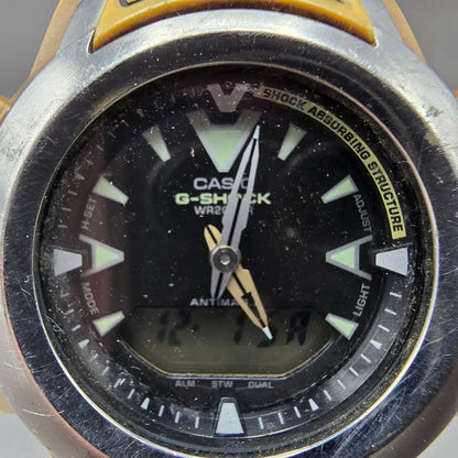 Casio G-Shock G-200 Watch Men 47mm Brown Silver Alarm Chronograph New battery1