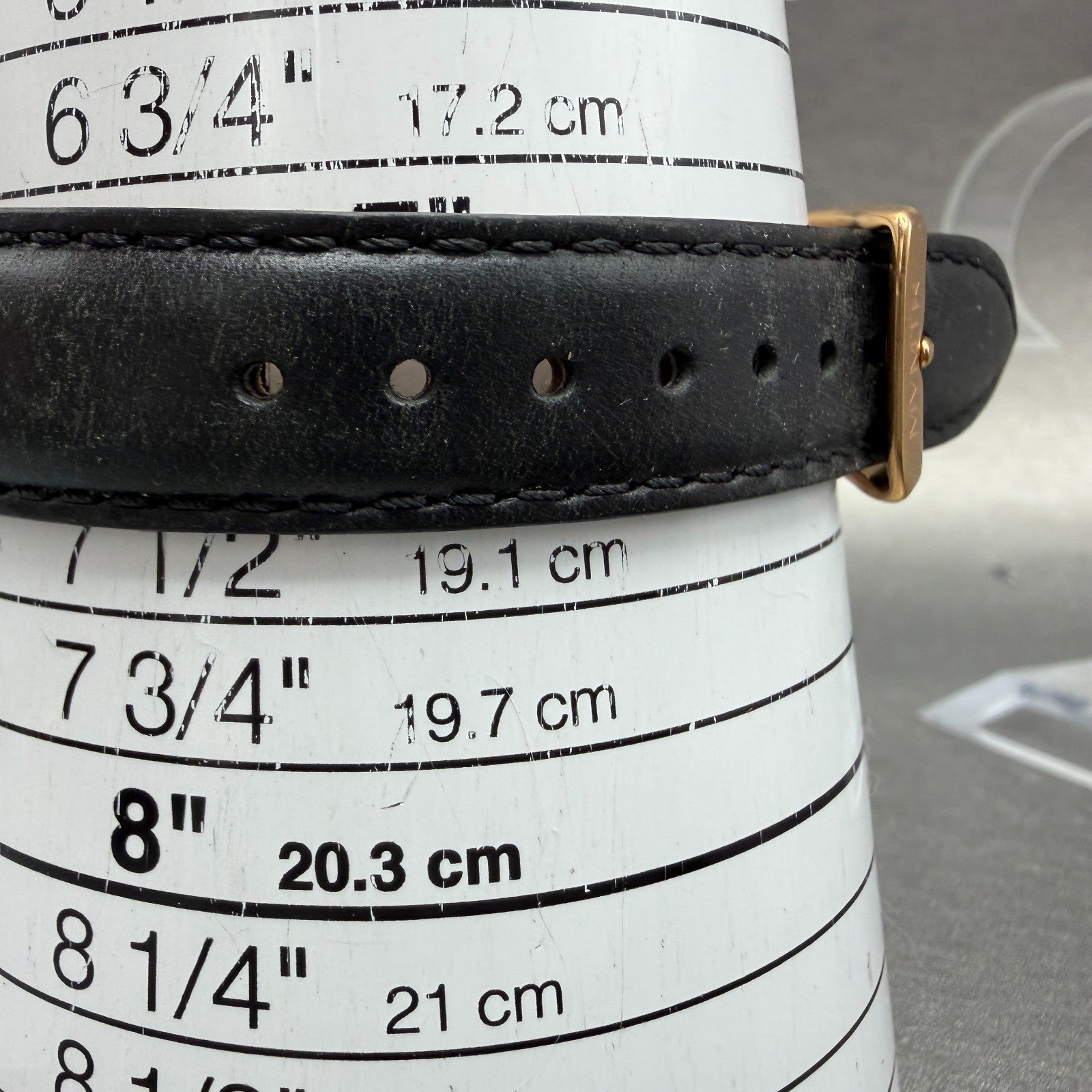 MVMT Boulevard Watch Women 38mm Black Dial Rose Gold Tone Leather New Battery P10