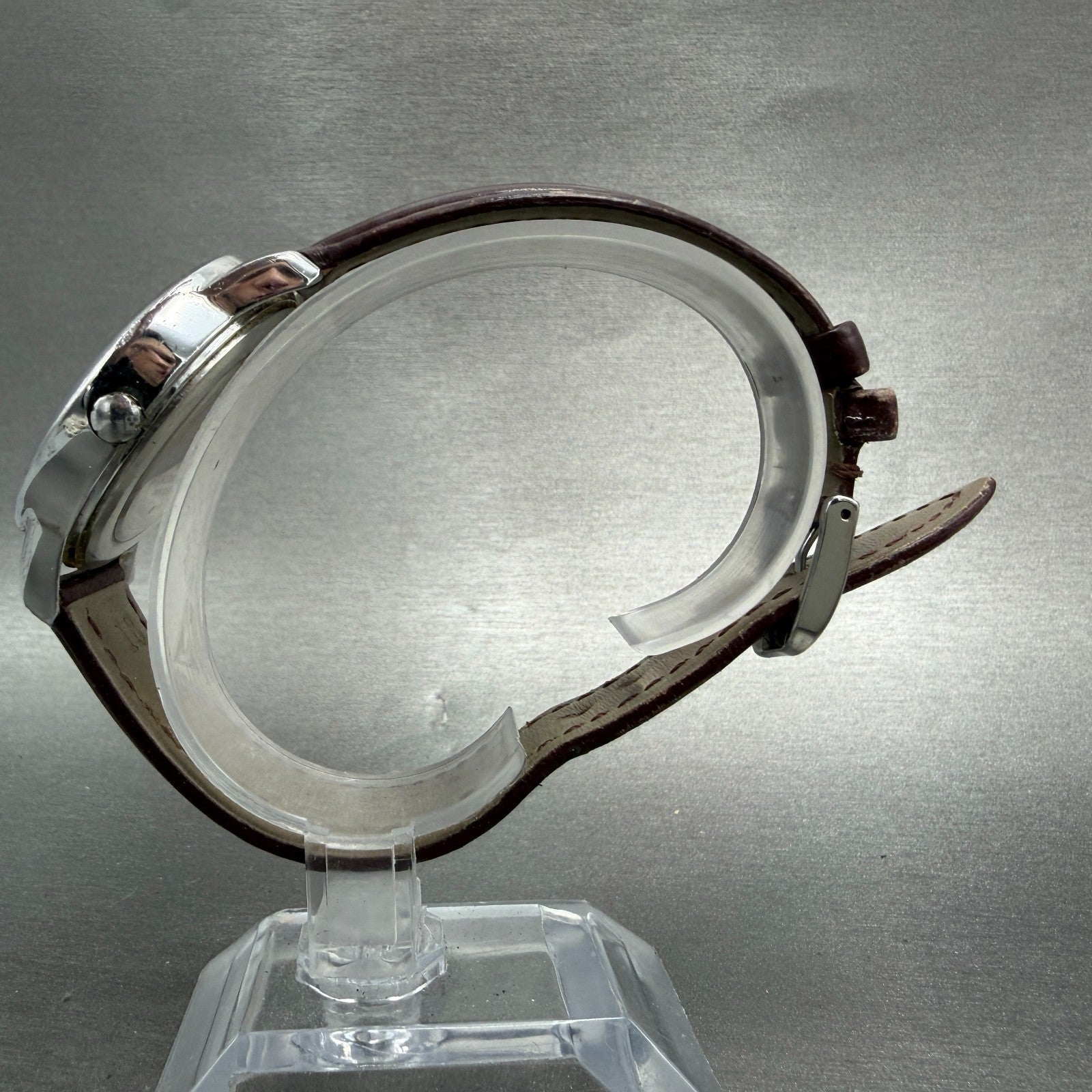 Timex Easy Reader Watch Men 35mm Silver Dial Silver Tone Daydate T20041 New Batt6