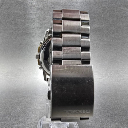 Diesel Mega Chief Chronograph Watch Men 45mm White Dial Steel Date DZ4265 PARTS8