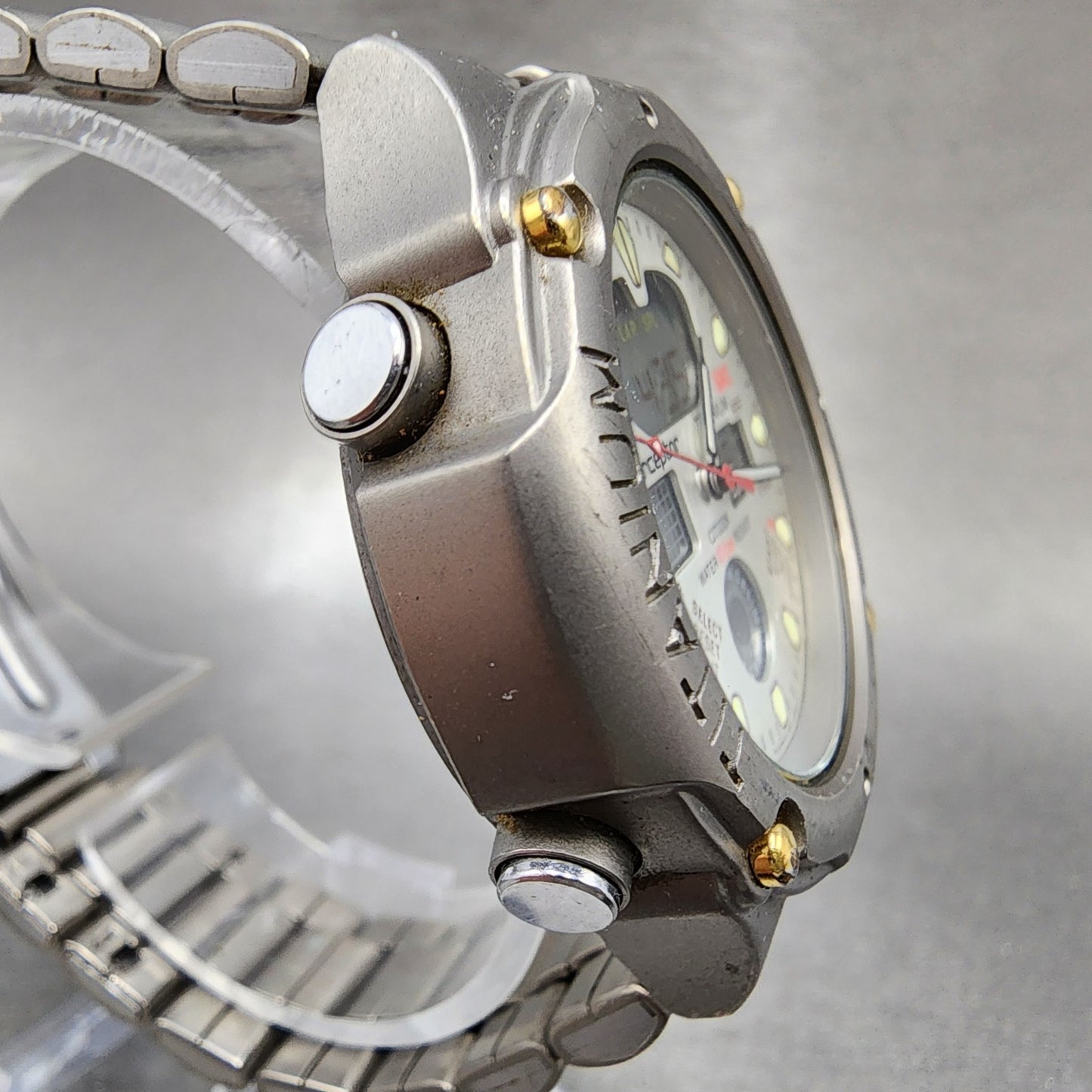 Citizen Interceptor Watch Men 40mm Analog Digital Titanium C401L14689 PARTS4