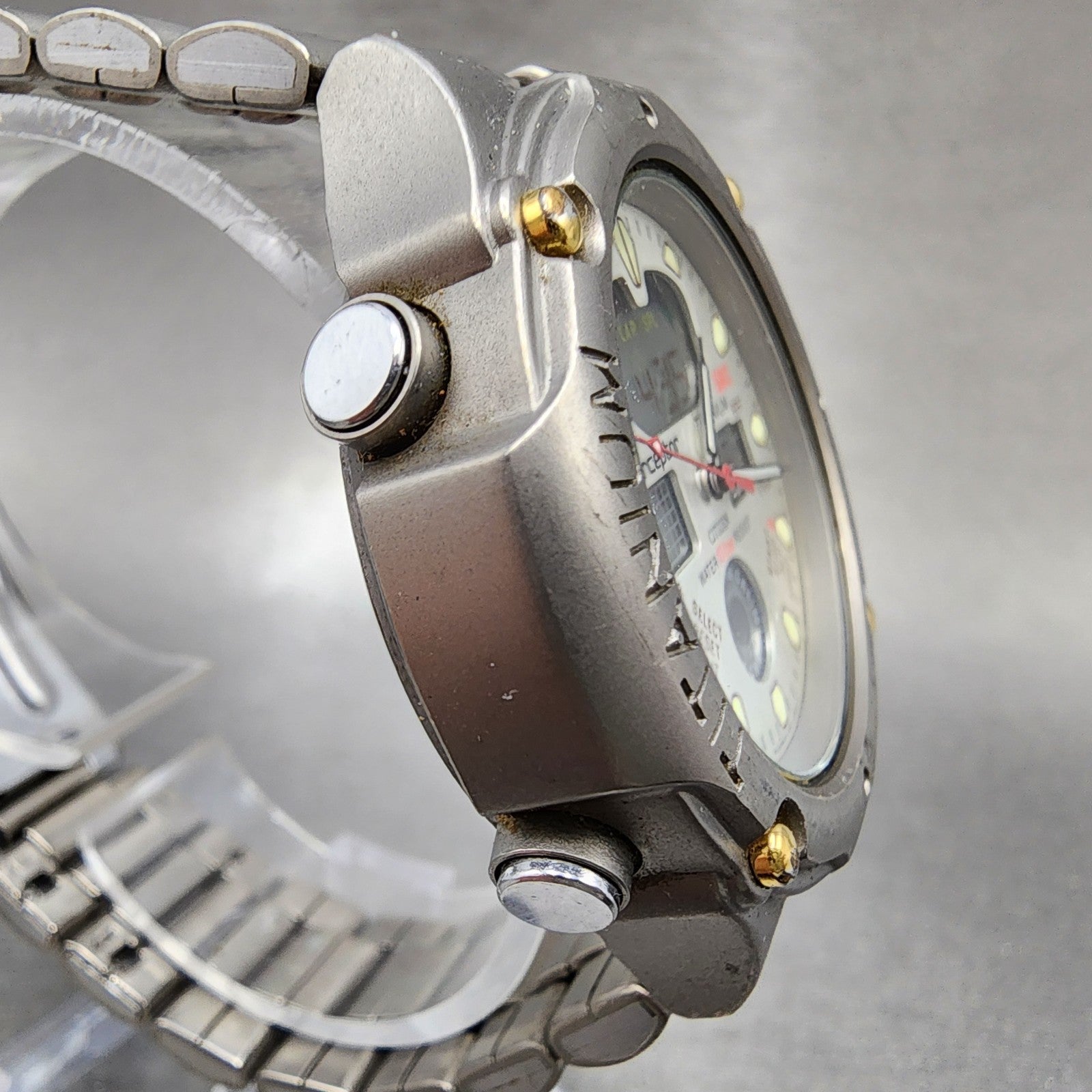 Citizen Interceptor Watch Men 40mm Analog Digital Titanium C401L14689 PARTS4