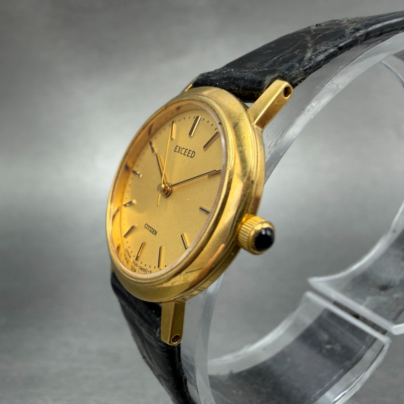 Citizen Exceed Watch Women 23mm Gold Dial Gold Tone 3330-C80401 New Battery2