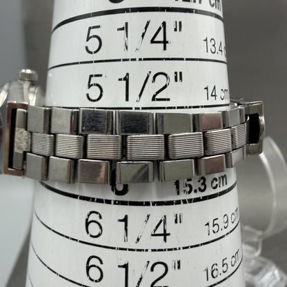 Seiko Automatic Watch Women 24mm Red Dial Silver Tone Date 2205-0679 Runs ABC10