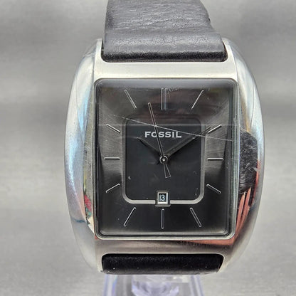 Fossil Arkitekt Watch Men 35mm Gray Dial Silver Tone Date FS-3042 New Battery1
