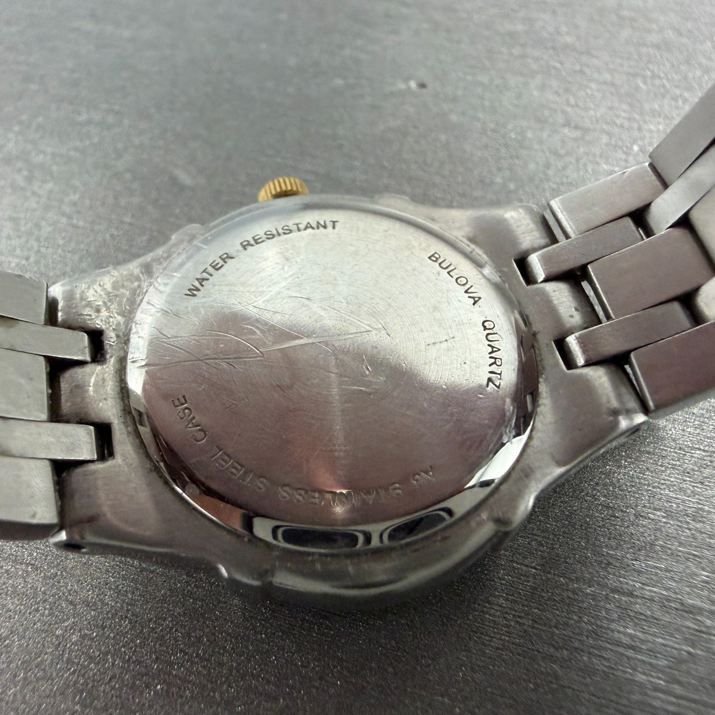 Bulova Watch Women 27mm White Dial Two Tone Date Round 98U26 New Battery9