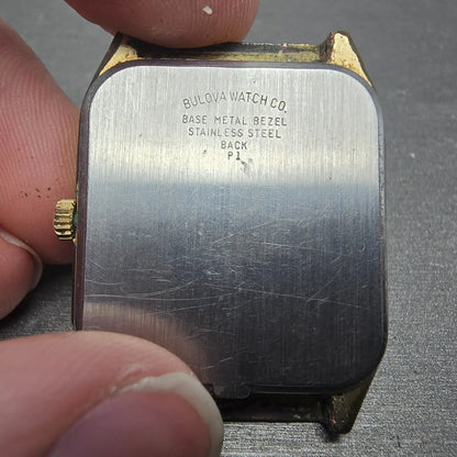 Bulova Watch Men 29mm Champagne Dial Gold Tone Date READ!!!!! 82348 New Battery6