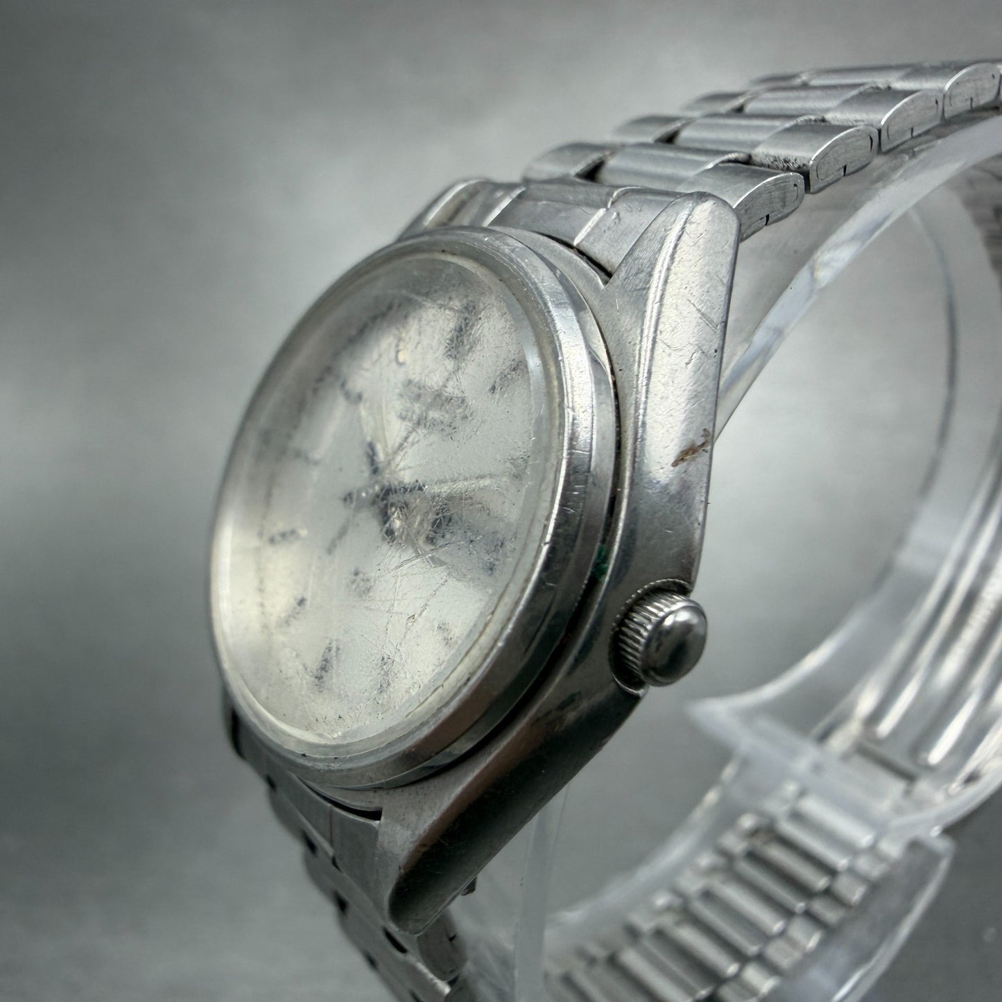 Seiko SQ Watch Women 24mm Silver Dial Silver Tone Daydate 3423-0099 NewBat HG52