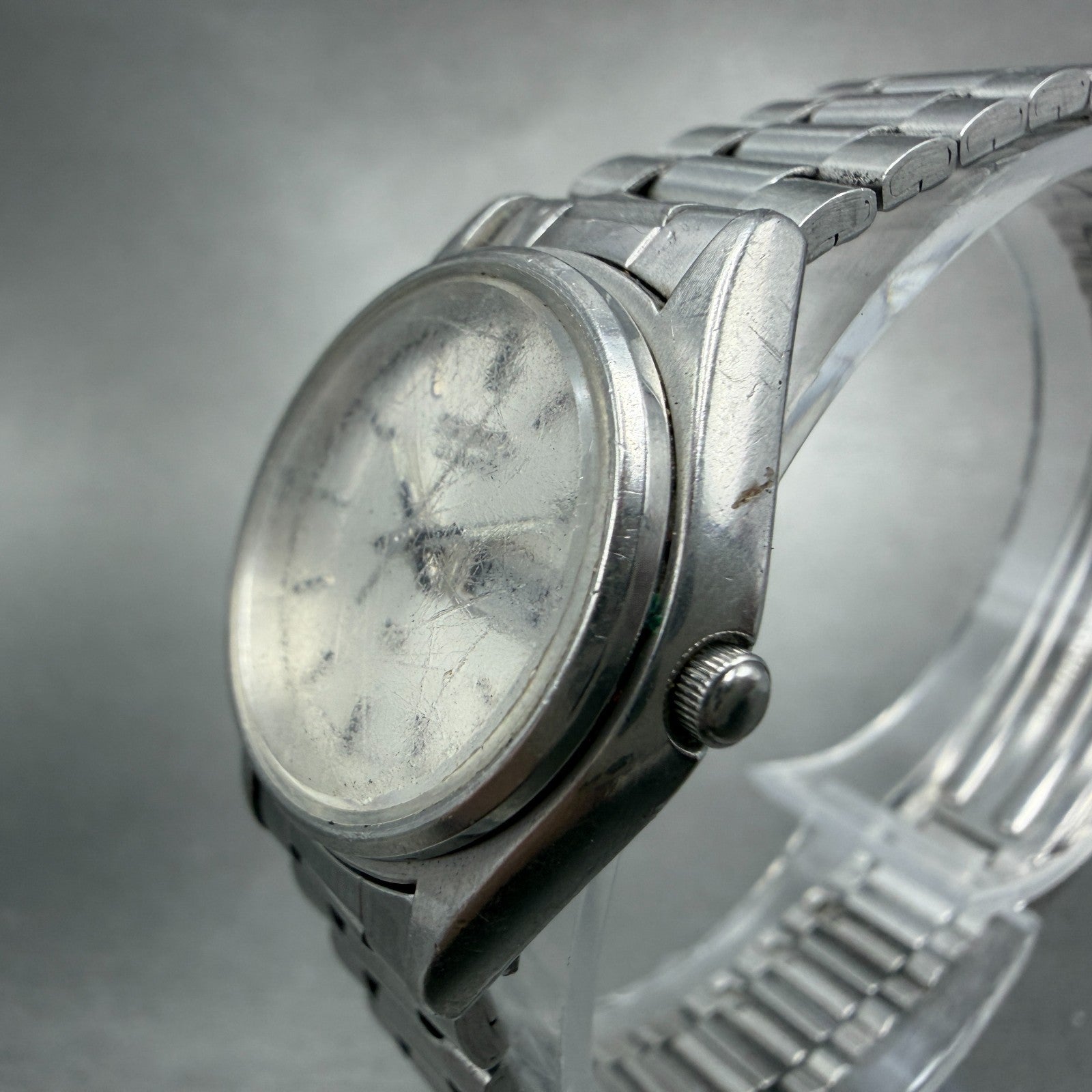 Seiko SQ Watch Women 24mm Silver Dial Silver Tone Daydate 3423-0099 NewBat HG52