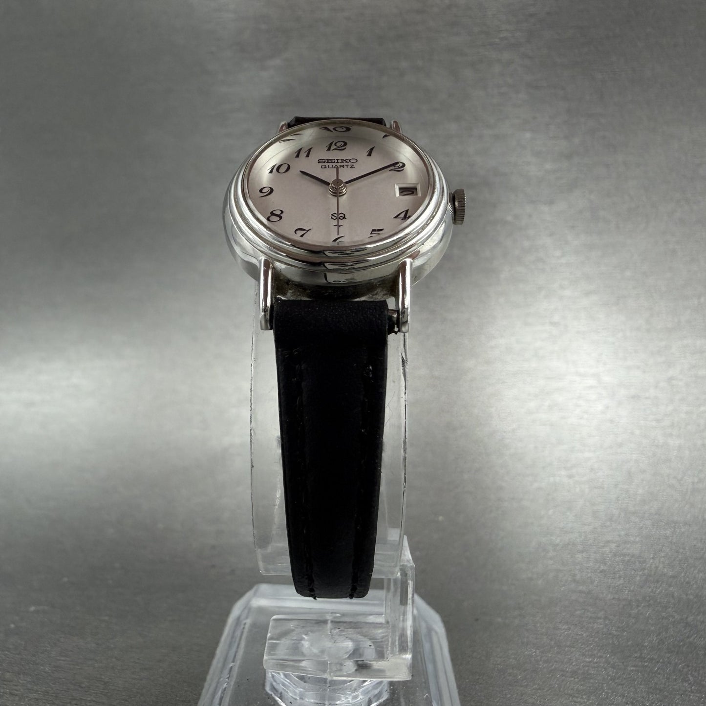 Seiko SQ Watch Women 23mm Silver Dial Silver Tone Date 8522-0030 New Battery5