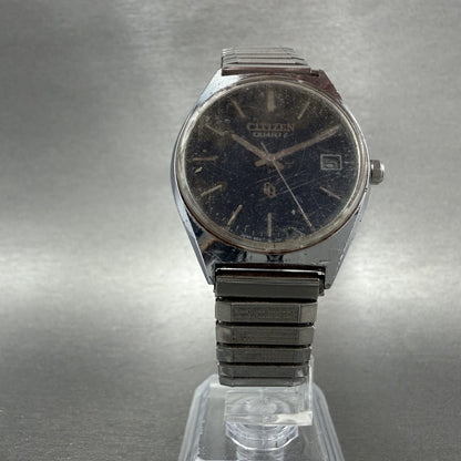 Citizen CQ Watch Men 32mm Blue Dial Silver Tone Date Round 2110892208 New Bat6