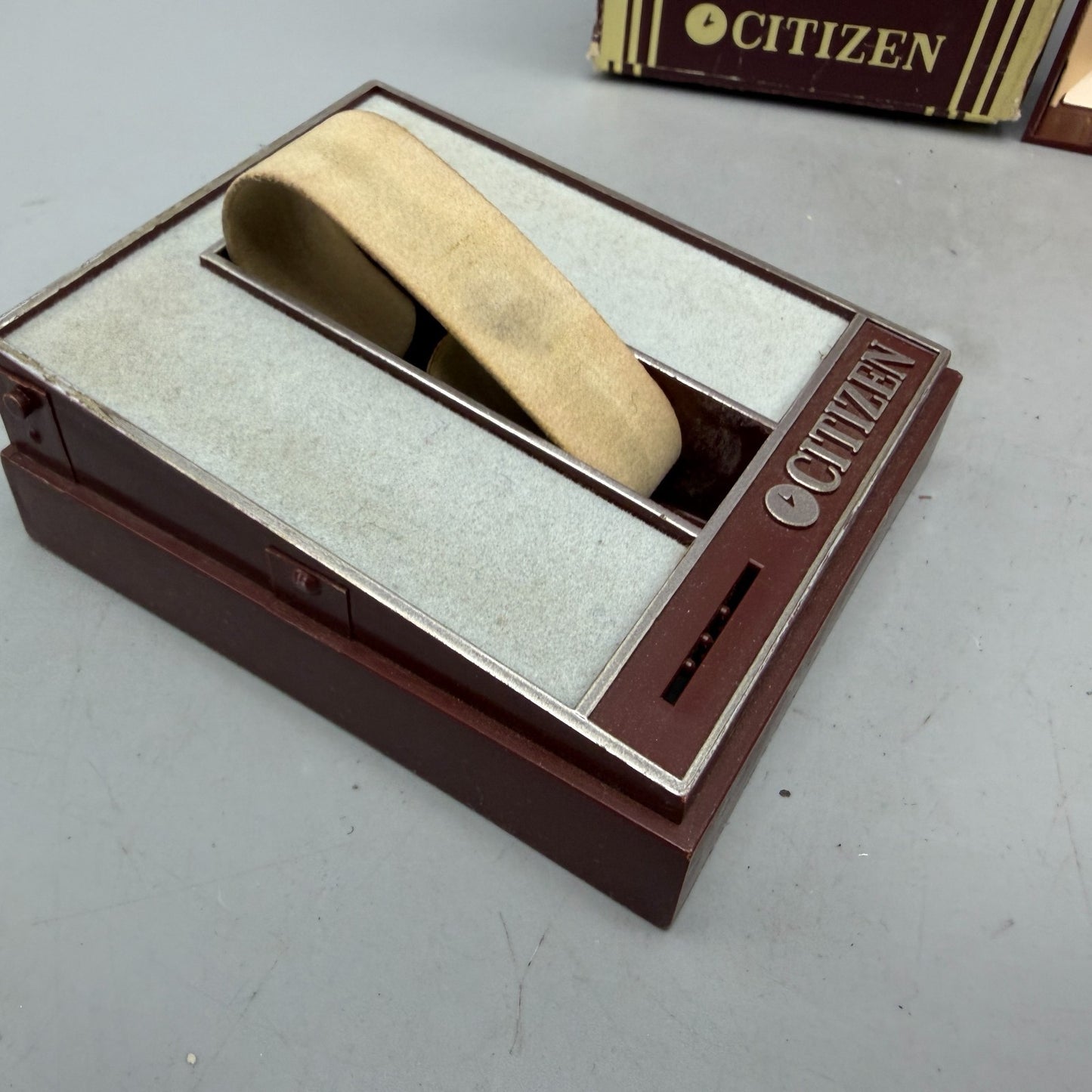 Citizen Presentation Watch Box Case Red Plastic 1990's 1980's Rectangle VTG AV3