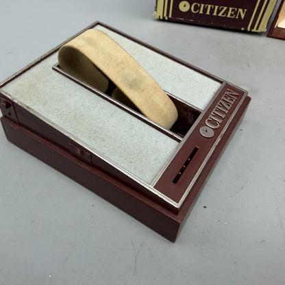 Citizen Presentation Watch Box Case Red Plastic 1990's 1980's Rectangle VTG AV3