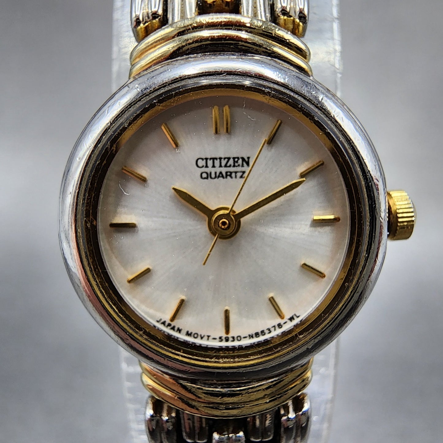Citizen Watch Women 19mm Silver Dial Two Tone Round 5930S72242 New Battery1