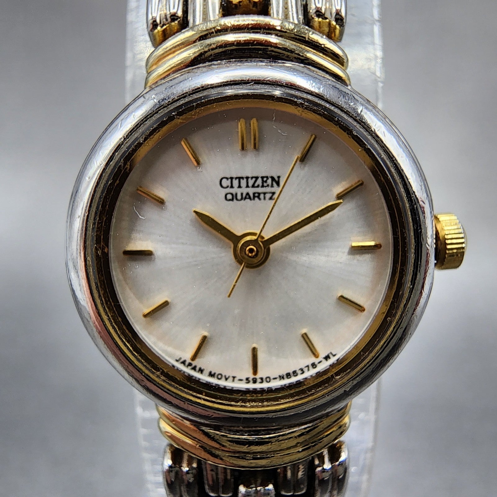 Citizen Watch Women 19mm Silver Dial Two Tone Round 5930S72242 New Battery1