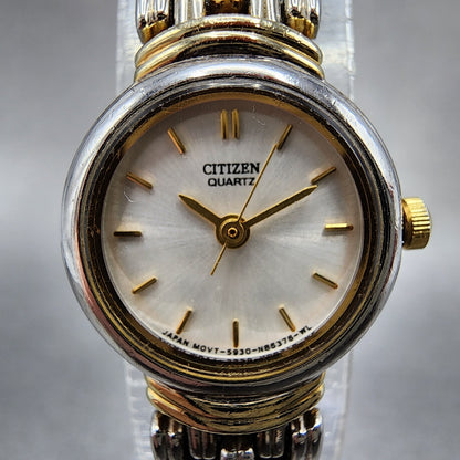 Citizen Watch Women 19mm Silver Dial Two Tone Round 5930S72242 New Battery1